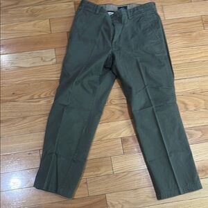 Green Chinos Straight Leg Durable Material